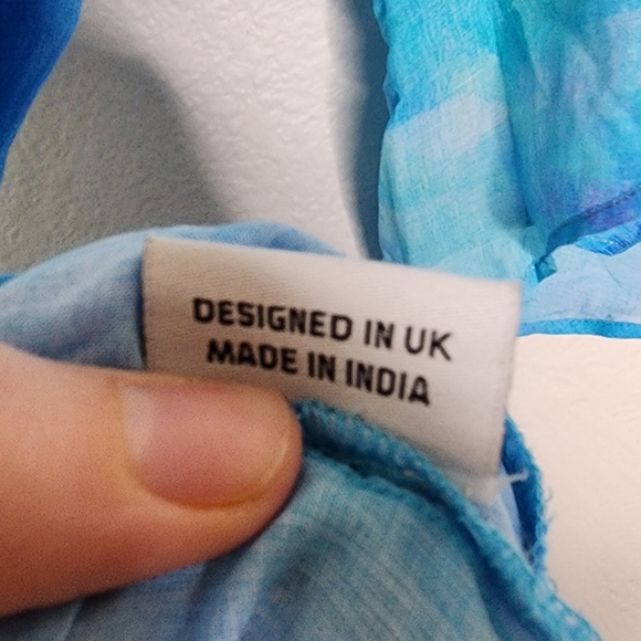 SOPHIA ALEXIA Turquoise Wave Riviera Wrap Dress M/L - Picture 6 of 6